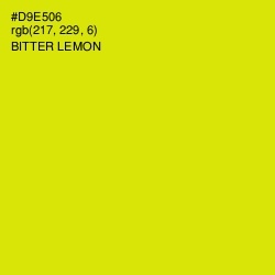 #D9E506 - Bitter Lemon Color Image